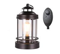 DICIMI Electric Wax Melt Burner with Timer & Dimmer, Vintage Candle Warmer Wax Burner Electric with Edison Bulb Night Light, Oil Burner for Home UK Plug