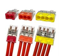 Dicio 150pcs Wire connectors Nuts Push-in terminals UL Listed Quick Connect connectors kit Low Voltage Wire Electrical Connector for Wiring 2 3 4 Port 4 Gauge Connector Assortment Kit 24-14 AWG