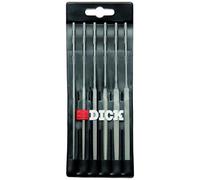 Dick 21601420 Type of Cut 2 Needle Files (Pack of 6), Black/Grey, 140 mm, Set of 6 Piece