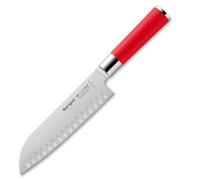 Dick 8174218K Thick Santoku Knife with Fluted Edge, Red Spirit, 18 cm