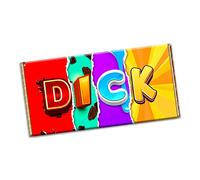 Dick Chocolate Bar Wrapper Novelty Gift Present Funny Rude Adult Insulting for Birthday Christmas Xmas Valentines (#1154) (without chocolate bar)