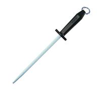 Dick Knives GK979 Round Sharpening Steel, 30 cm, Black | Aligns bent or worn blade edges to maintain verticality, extending life between deep sharpens for busy kitchens.
