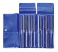 Dick Push 3 Needle File Set, 12 Pieces, 140 mm, Plastic Pouch