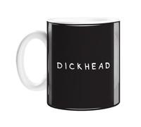 Dickhead Mug | Deadpan, Offensive Swear Word Mug for Friend, Coworker, Partner, Sibling, Boyfriend, Girlfriend, Monochrome Ceramic Mug