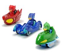Majorette 203143000 Dickie Toys PJ Masks 3-Pack Gift Set Including Cat Car, Owl