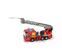 DICKIE 203716003 MAN Toys Hero 43cm Fire Engine with Manual Water Sprayer Light & Sound Effect Includes Batteries Removable Roof, red