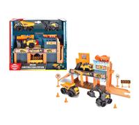 Dickie Micro Construction Station Playset - With 3 Volvo Vehicles