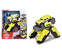 Dickie Rescue Hybrids Spider Tank - Neon lime green 4x4 vehicle accurately scaled to 1:64, 12cm, Clear