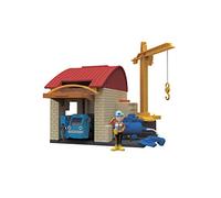 Dickie Toys 203133010 der Baumeister Garagen Spielset Bob The Builder Play Garage with Many Functions, The Crane, Blue (for 'Heppo' Toy), 10 x 12 cm