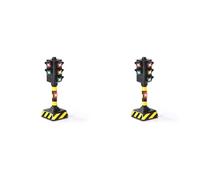 Dickie Toys 203341034 Toy Traffic Light for Children with Automatic Light Changing Black (Pack of 2)