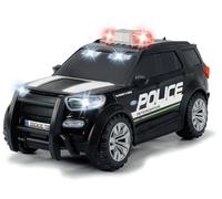Dickie Toys 203714018 Ford Interceptor Police Freewheel Toy Car Light & Sound 25 cm 1:18 Scale US Version for Ages 3+, Blue