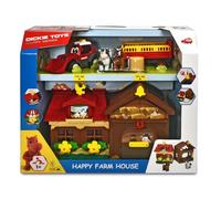 Dickie Toys 203818000 Happy Farm House, Adventure on the Farm, Set for Children from 1 Year, Tractor, with Animals, Light and Sound