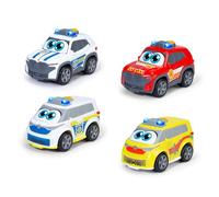 Dickie Toys ABC Emergency Team 12 cm, Commercial Vehicle for Children from 3 Years, Freewheel, Light and Sound, Try Me Function, Official Licensed Car, Multicoloured, Random Selection