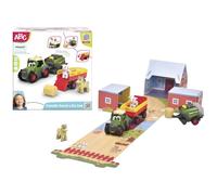 Dickie Toys - ABC Fendt Tractor - with Trailer, Hay Baler & Animals (Diorama Set), Toy Tractor (30 cm) with Light & Sound - for Children from 12 Months, 204118002ON1, Multicoloured