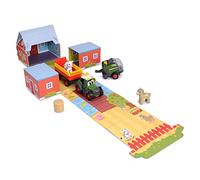 Dickie Toys - ABC Fendt Tractor - with Trailer, Hay Baler & Animals (Diorama Set), Toy Tractor (30 cm) with Light & Sound - for Children from 12 Months, 204118002ON1, Multicoloured