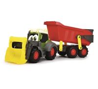 Dickie Toys ABC Tractor Vehicle for Babies and Toddlers from 1 Year Old, with Moving Parts, Light and Sound, Removable Trailer, Movable Shovel, Toy to Promote Motor Skills