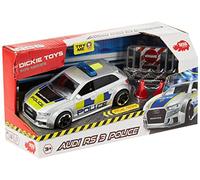 Dickie Toys- Dickie SOS Audi RS3 Police cm 15 Scale 1:32 Lights and Sounds, Try Me 203713011