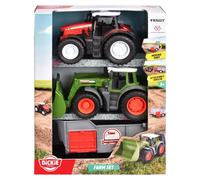 Dickie Toys Farm Vehicle Set 3-Pack w/Fendt & Massey Ferguson Tractors Age 3+