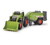 Dickie Toys Fendt Micro Farmer (9 cm) - Tractor Set with Trailer Original Fendt Random Selection for Children from 3 Years, Multi-Colour, 203732002