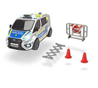 Dickie Toys - Ford Transit Police - 28 cm Police Car with Barriers, Siren and Light, Motorway Police, Toy Car for Children from 3 Years