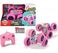 Dickie Toys 201104002 Drivez RC Candy Flippy Toy Car Rotational Flip Function with Remote Control up to 8 km/h for Boys and Girls Illuminated 6 Years + 28 cm Pink/Turquoise