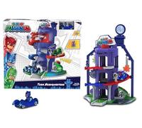 Dickie Toys PJ Masks Headquarters Playset Including Catboy in Catcar, Many Functions, Pyjama Heroes Activity Station, Age 3+
