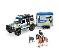 Dickie Toys - Police Horse Trailer (40 cm) - Mercedes-Benz G 500 4x4 Police Car with Horse Trailer, Figure, Horse & Dog, Toy Set for Children from 3 Years Including Light, Sound and Batteries