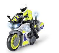 Dickie Toys Police Motorcycle Toy Motorcycle with Police Figure for Children Aged 3 Years and Up with Blue Light and Siren, Freewheel, 17 cm Long