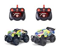 Dickie Toys RC Mini Monster Truck (14 cm), Remote Controlled Car for Children from 6 Years, 2-Channel 2.4 GHz Radio Control, Light Under the Body, up to 10 km/h, 2-Way Assorted, Multicoloured