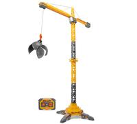 Dickie Toys RC Titan Crane (150 cm) - remote control toy faucet with 360° rotation and interactive accessories, play faucet with remote control and light for children from 3 years old, including