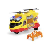 DICKIE TOYS: Rescue Helicopter - Yellow & Red - 11" Light & Sound Toy Vehicle, Stretcher & Extendable Crane Arm, Freewheel Base, Kids Ages 3+