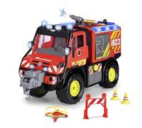 Dickie Toys - Unimog U530 Fire Rescue (50 cm) - Large Fire Engine with Water Sprayer & Winch via Stick Controller, Children's Toy from 3 Years with Light & Sound, Includes Batteries