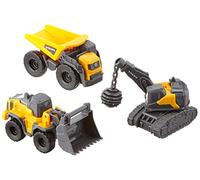 Dickie Toys 203722009 Volvo Micro Builders Site Digger Toy Set of 3, 2 Different
