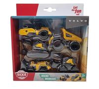 Dickie Toys Volvo Micro Workers Construction Vehicles Toy Set Pack of 5 Ages 3+