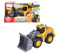 Dickie Toys - Volvo Wheel Loader - 23 cm Wheel Loader with Giant Shovel, Light and Sound Effects, Construction Site Toy for Boys and Girls from 3 Years
