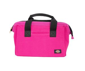 Dickies 12-Inch Durable Canvas Work Bag for Painters Carpenters and Builders Heavy-Duty Zipper Reinforced Handles Pink (57148)