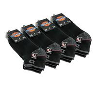 Dickies 12 Pairs Work Trainers Socks Work Socks Ankle Socks Size 6 - 12 Pairs, black, 39-42