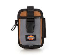 Dickies 2-Compartment Large Phone Pouch, Universal-fit Steel Clip for Tool Belt, Security Strap Over Phone, Carabiner for Quick-Clip Key Storage