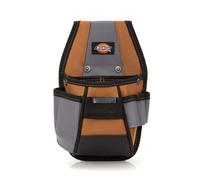 Dickies 4-Pocket Rigid Tool Pouch with Tape Clip, Universal-fit Steel Clip for Tool Belt, Tunnel Loop