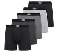 Dickies 5 Pack Mens Boxer Briefs With Pouch, Moisture Wicking Performance Underwear For Men, 2 Black, 3 Grey, S