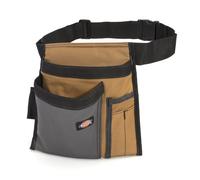 Dickies 5-Pocket Single Side Tool Belt Pouch/Work Apron for Carpenters and Builders, Durable Canvas Construction, Adjustable Belt for Custom Fit, Grey