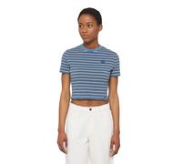 Dickies Altoona Stripe Short Sleeve T-shirt Blue S Woman
