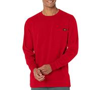 Dickies Big and Tall Men's Long Sleeve Heavyweight Crew Neck, English Red, Medium