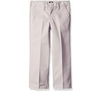 Dickies Boy's Big Flex Waist Flat Front Pants Silver 10 Husky