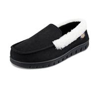 Dickies Closed Back Corduroy Venetian Slipper with Indoor/Outdoor Sole, Black, XL