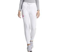 Dickies EDS Essentials Women Scrubs Pant Mid Rise Jogger DK065, White, XXS
