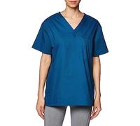 Dickies EDS Signature Scrubs for Women and Scrubs for Men, Unisex One Pocket V-Neck Top in Soft Brushed Poplin 83706, Caribbean Blue, 3XL