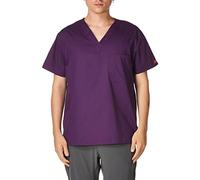 Dickies EDS Signature Scrubs for Women and Scrubs for Men, Unisex One Pocket V-Neck Top in Soft Brushed Poplin 83706, Eggplant, XXXXXL