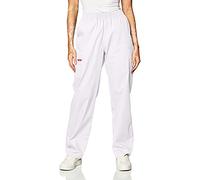 Dickies EDS Signature Scrubs for Women, Elastic Waist Pull-On Cargo Pants for Women in Soft Brushed Poplin 86106, White, X-S Petite