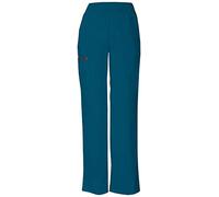 Dickies EDS Signature Scrubs for Women, Elastic Waist Pull-On Cargo Pants for Women in Soft Brushed Poplin 86106, Caribbean Blue, S Petite